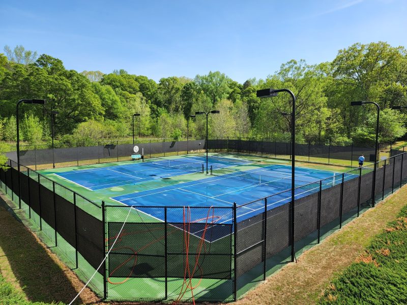 Pressure Wash Commercial Tennis Court