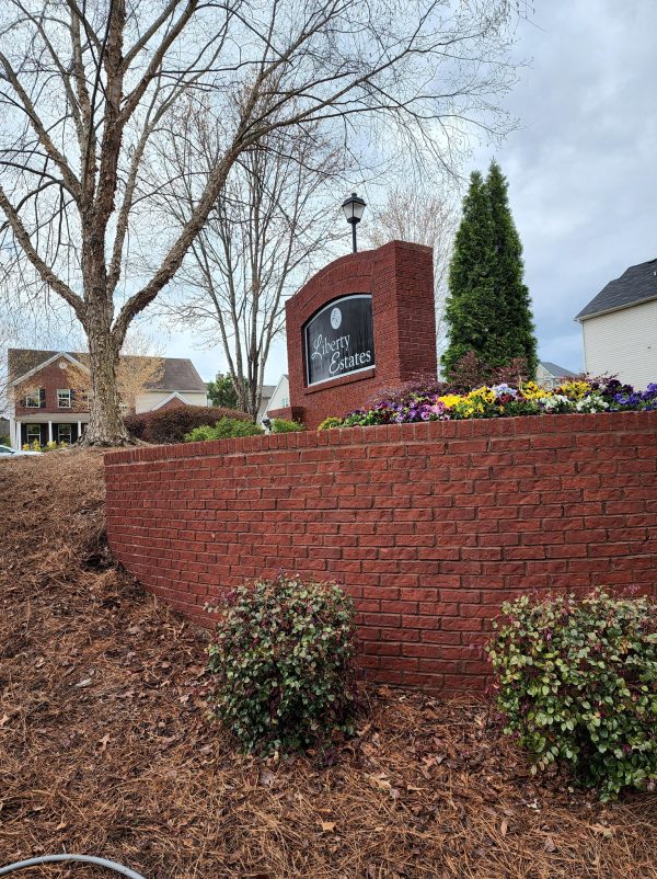 Pressure Washed Community Entry Liberty Estates